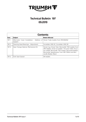 Triumph 197.1 Technical Bulletin