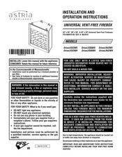 Astria Fireplaces OrionLR42WH Installation And Operation Instructions Manual