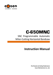 Cosen C-650MNC Instruction Manual