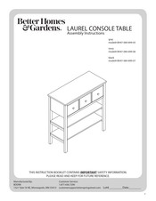 Better Homes and Gardens BH47-084-899-07 Assembly Instructions Manual