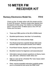 Ramsey Electronics FR-10 Assembly And Instruction Manual