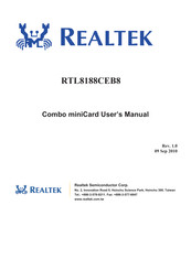 Realtek RTL8188CEB8 User Manual