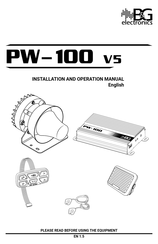 B&G electronics PW-100 Installation And Operation Manual