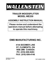 EMB WALLENSTEIN WE230 Assembly & Instruction Manual