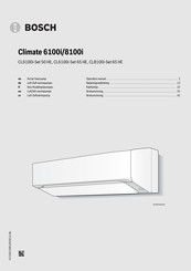 Bosch Climate 6100i Operation Manual