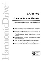 Harmonic Drive LA-32-30-F Manual