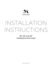 Monogram ZV48SSJSS Installation Instructions Manual