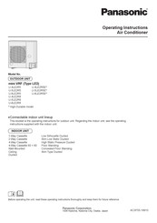 Panasonic mini VRF U-4LE2R5E Operating Instructions Manual