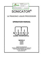 Misonix SONICATOR XL2010 Operation Manual