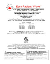 Easy Radiant Works Middleman EZM-100-60 Manual