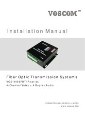 Voscom VOS-4400FDT Installation Manual