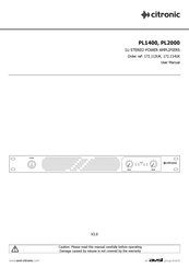 Avsl Citronic PL1400 User Manual