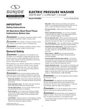 SNOWJOE Sunjoe SPX4003 Operator's Manual