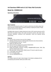 Pro 2 HDMIMX4422 Operating Instructions Manual