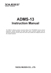 Yaesu ADMS-13 Instruction Manual