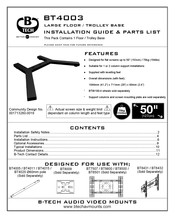 B-Tech BT4003 Installation Manual & Parts List