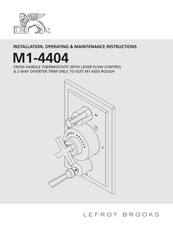 Lefroy Brooks M1-4404 Installation, Operating,  & Maintenance Instructions