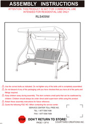 Courtyard Creations RLS409W Assembly Instructions Manual