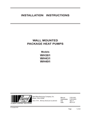 Bard WH431 Installation Instructions Manual