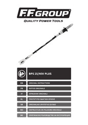 F.F. Group BPS 25/40V PLUS Original Instructions Manual