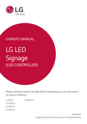 LG LLLG003-A Owner's Manual