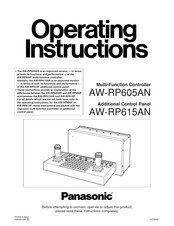 Panasonic AW-RP605AN Operating Instructions Manual