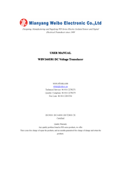 Mianyang Weibo Electronic WBV344U01 User Manual