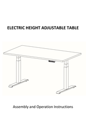 Ergofix ELECTRIC HEIGHT ADJUSTABLE TABLE Assembly And Operation Instructions Manual