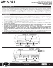Pac GM1A-RST Quick Start Manual