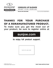 Snowjoe Sunjoe 24V-JB-LTE-RM Manual