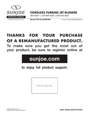 SNOWJOE Sunjoe 24V-X2-JB500-RM Manual