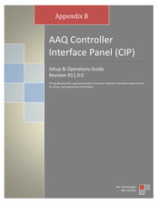 AvL Technologies AAQ CIP Setup & Operation Manual