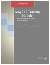 AvL Technologies AAQ TLE Tracking Module Set Up And Operation Manual