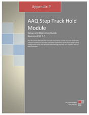 AvL Technologies AAQ Step Track Hold Module Set Up And Operation Manual