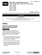 Toro Recycler 126-2166 Installation Instructions Manual
