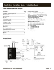 Lutron Electronics EcoSystem Energi Savr Node Installation Manual