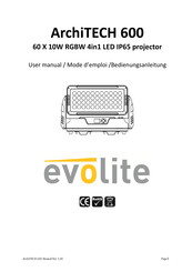 Evolite ArchiTECH 600 User Manual