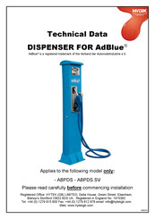 Hytek AdBlue ABPDS Technical Data Manual