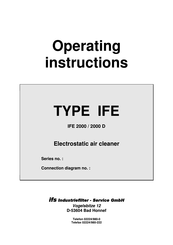 ifs IFE 2000 D Operating Instructions Manual