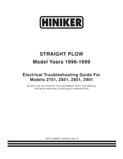 Hiniker 2851 Troubleshooting Manual
