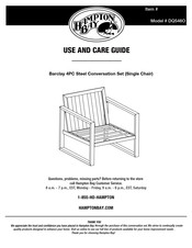 HAMPTON BAY Barclay DQ546O Use And Care Manual