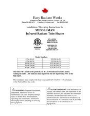 Easy Radiant Works Middleman EZM-100-60 Installation & Operating Instructions Manual