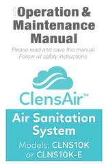Aguair ClensAir CLNS10K-E Operation & Maintenance Manual