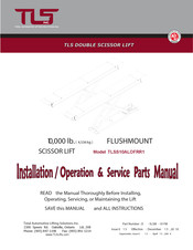TLS TLSS10ALOFRR1 Installation, Operation & Service Parts Manual