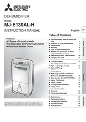 Mitsubishi Electric MJ-E130AL-H Instruction Manual