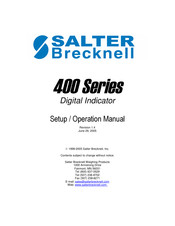 Salter Brecknell 400 Series Setup & Operation Manual