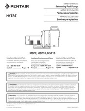 Pentair MYERS MSP7 Owner's Manual