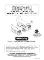 Dyna-Glo KFA50H User's Manual And Operating Instructions