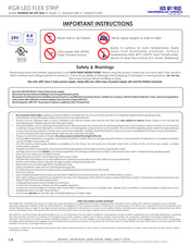 Led World FB60M50-M-24V-RGB Series Important Instructions