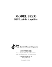 Stanford Research Systems SR830 Manual